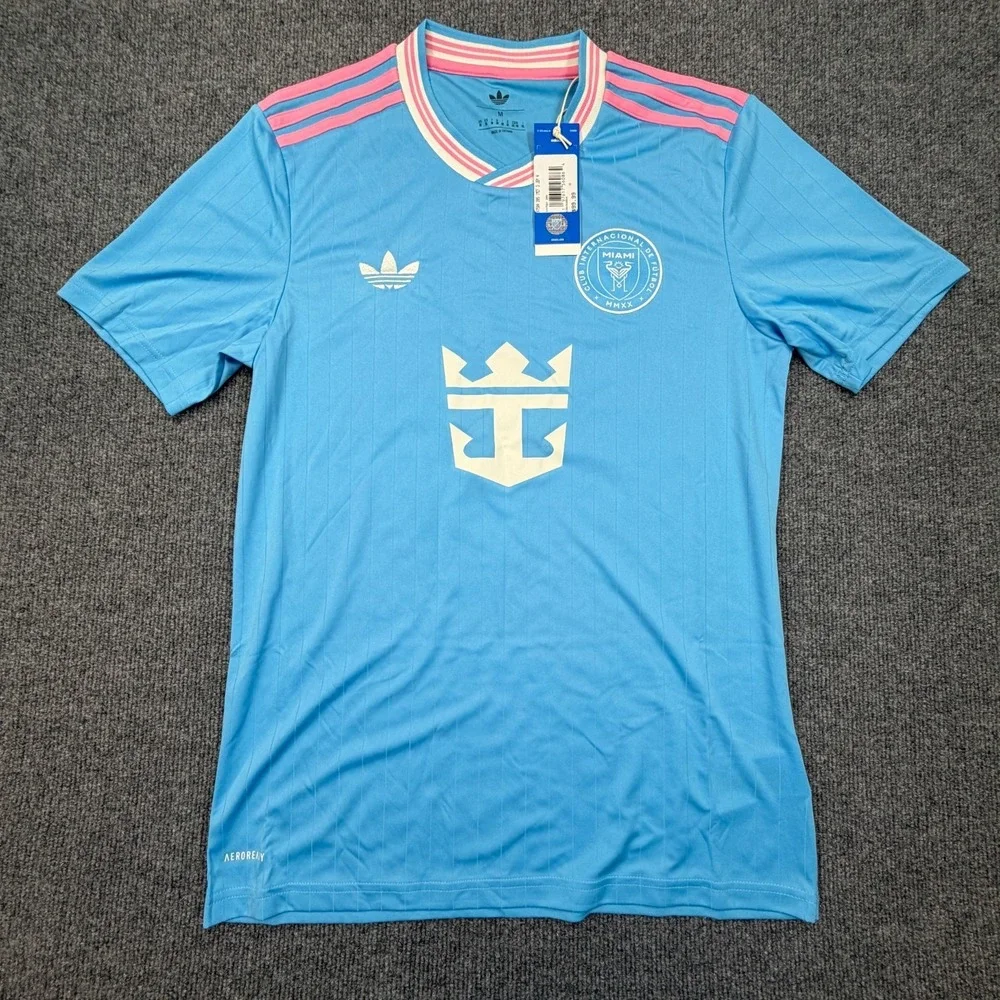 Adidas Lionel Messi Inter Miami CF Player Soccer Jersey Mens Medium #10 Blue NEW
